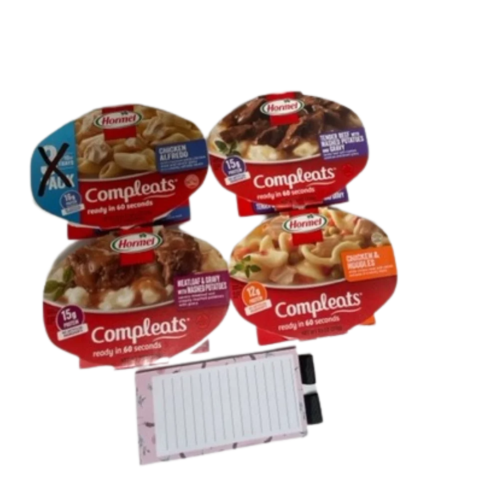 Chicken Alfredo, Beef, Chicken Noodle & Meatloaf Meal Variety Pack H94973