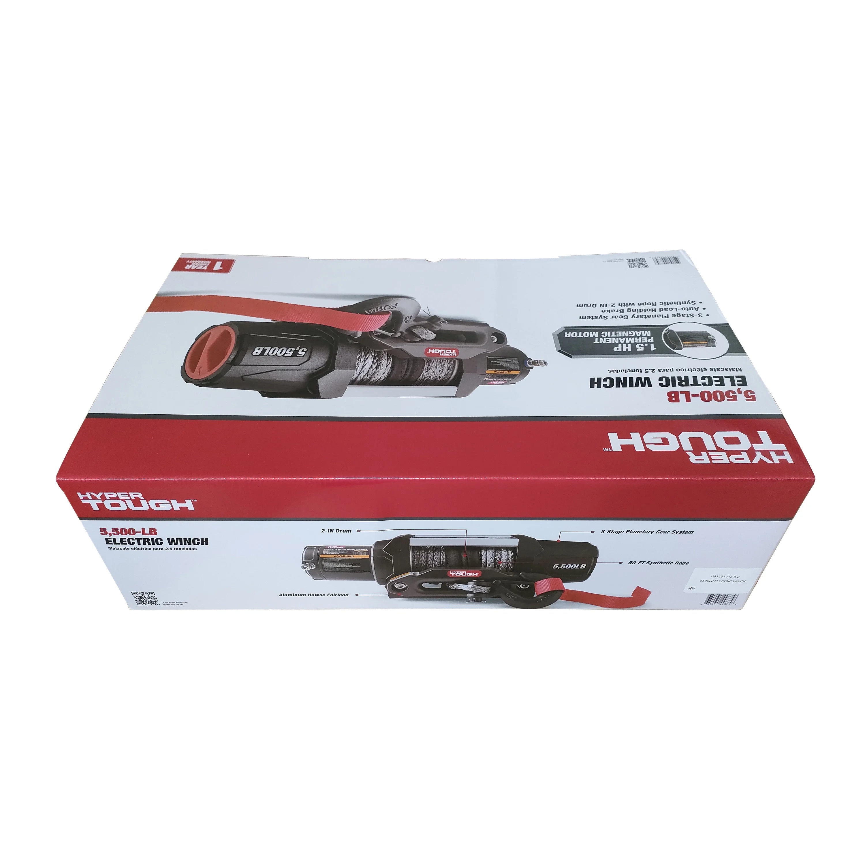 5500 lb 12V DC Electric UTV Winch with 50ft Synthetic Rope G866