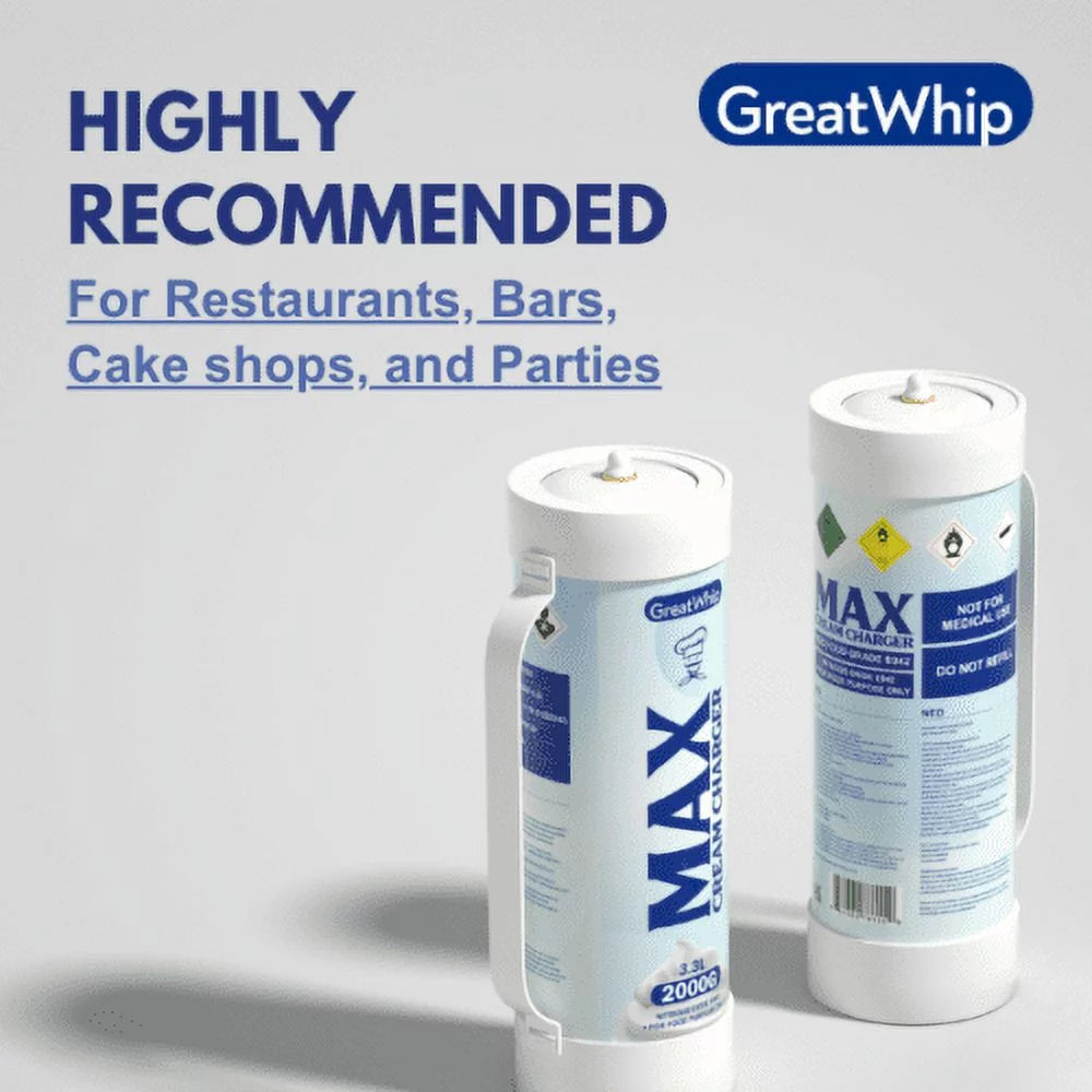 N2O Whipped Cream Chargers 3.3L Tank with 2 Cylinders Y579