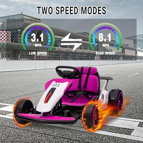Electric Drift Kart for Kids, 2x200W Motor, 7AH Battery, Ages 6+ S301