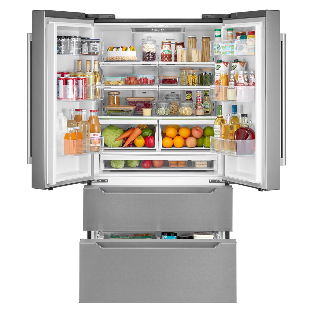 2 Piece Kitchen Appliance Package with Gas Range and French Door Refrigerator O74134