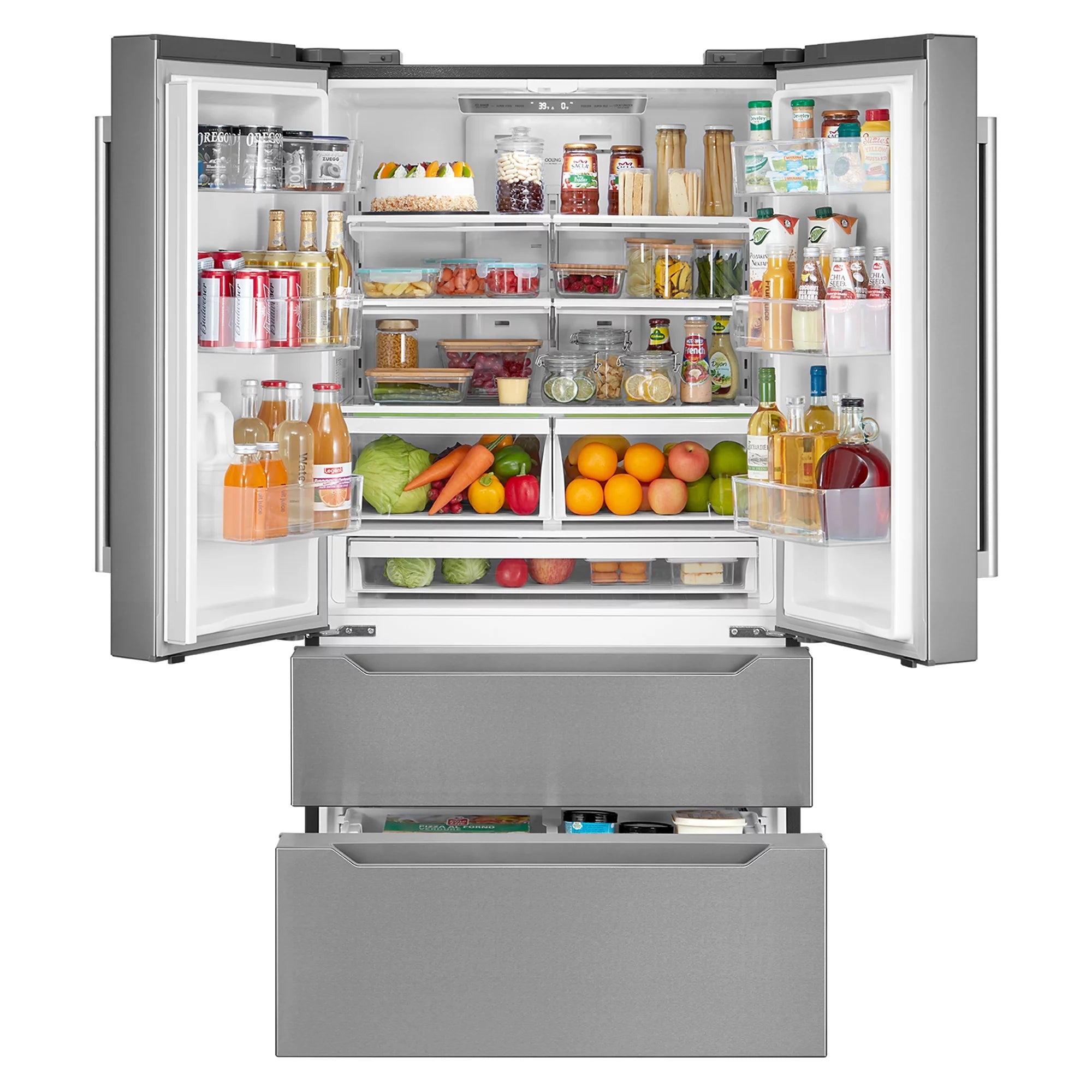 2 Piece Kitchen Appliance Package with Gas Range and French Door Refrigerator O74134
