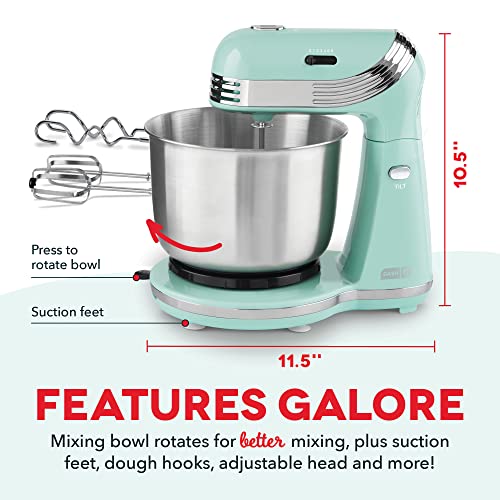 Stand Mixer with 3 Quart Stainless Steel Bowl, 6 Speeds T41155
