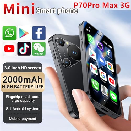 3G Mini Smartphone 3.0 Inch WiFi GPS Quad Core Android 8.1 Cell Phone Dual Sim HD Camera J113