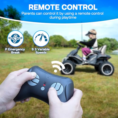 24V Ride on Toy for Big Kids with 4 Motors and Bluetooth Speaker R859