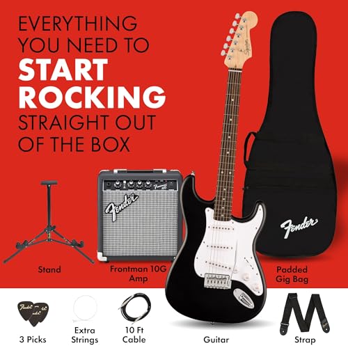 Electric Guitar Kit with Amp and Gig Bag, Black G547