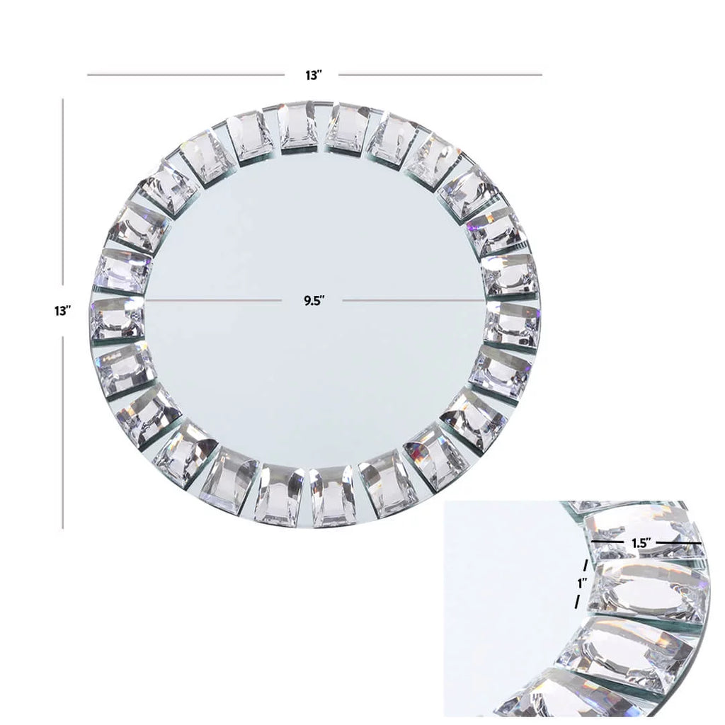 Mirror Charger Plates, Set of 4, Silver P3270
