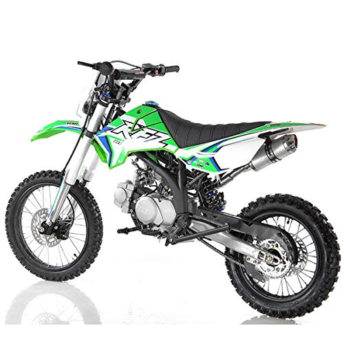 125cc Gas Dirt Pitbike with Headlight, Black Q764383