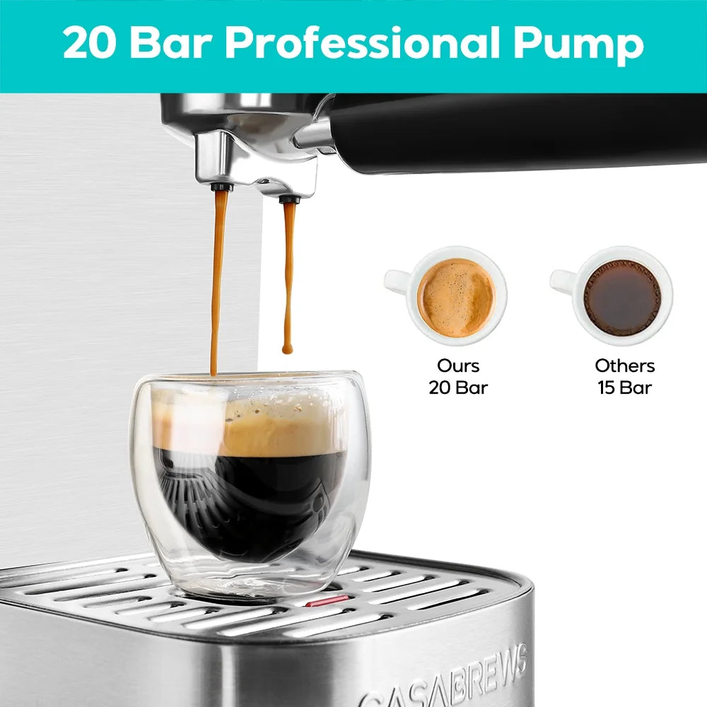 Espresso Machine with Milk Frother, 49 oz Water Tank R869