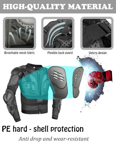 Kids Motorcycle Jacket with Chest Back Elbow Protection D890317