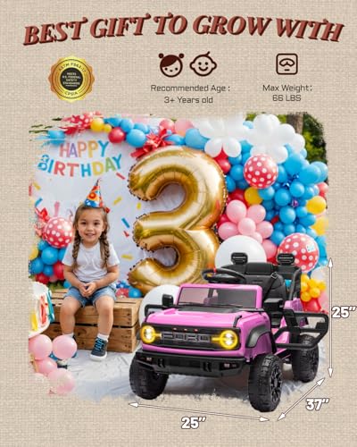 24V Ride on Car for Big Kids, 2 Seater with Remote Control, 4-Wheeler Suspension, 3 Speeds, LED Lights D981