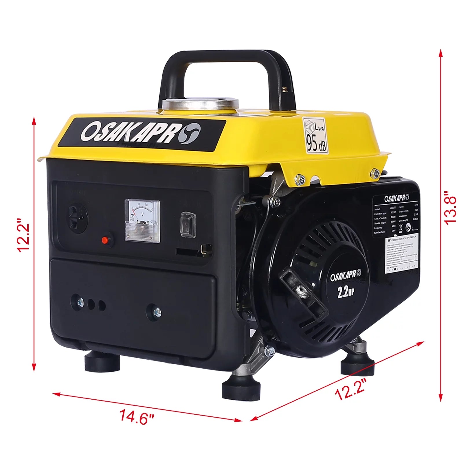 6.03HP Inverter Generator Portable Gas Powered for Home Use C27382