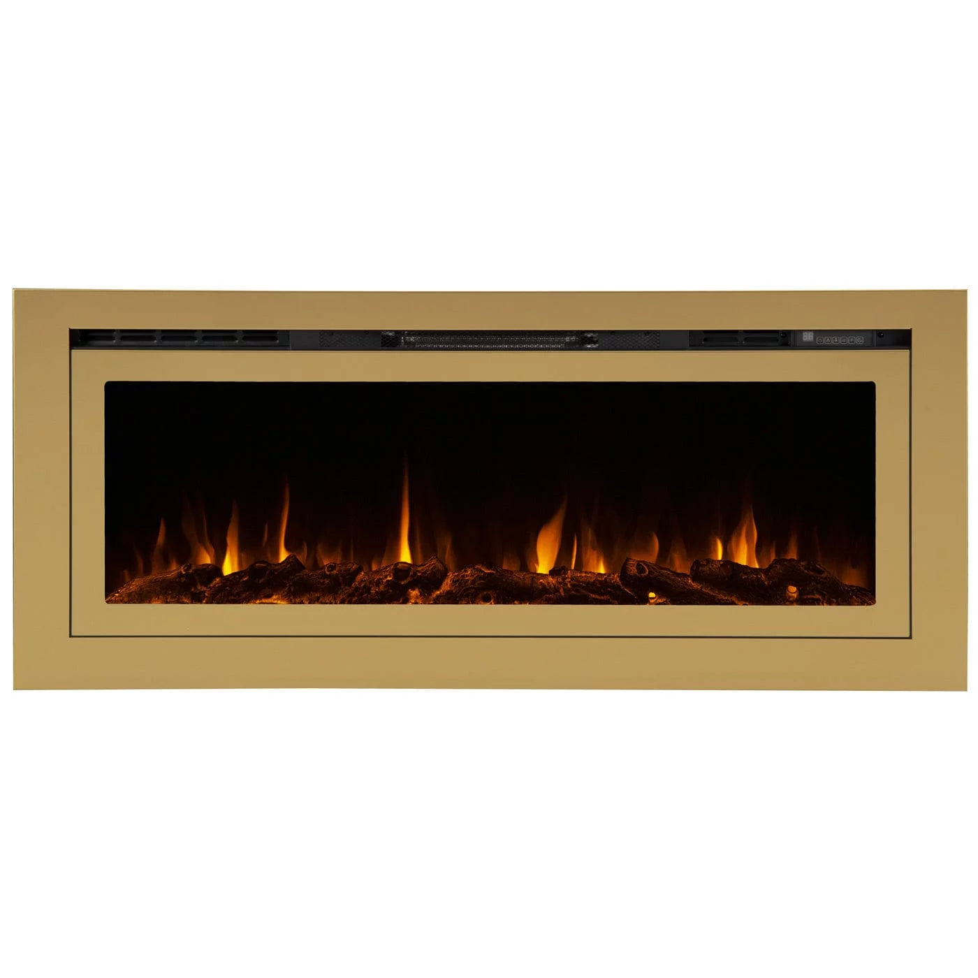 The Sideline Deluxe Gold 60 Inch 86276 Recessed Smart Electric Fireplace