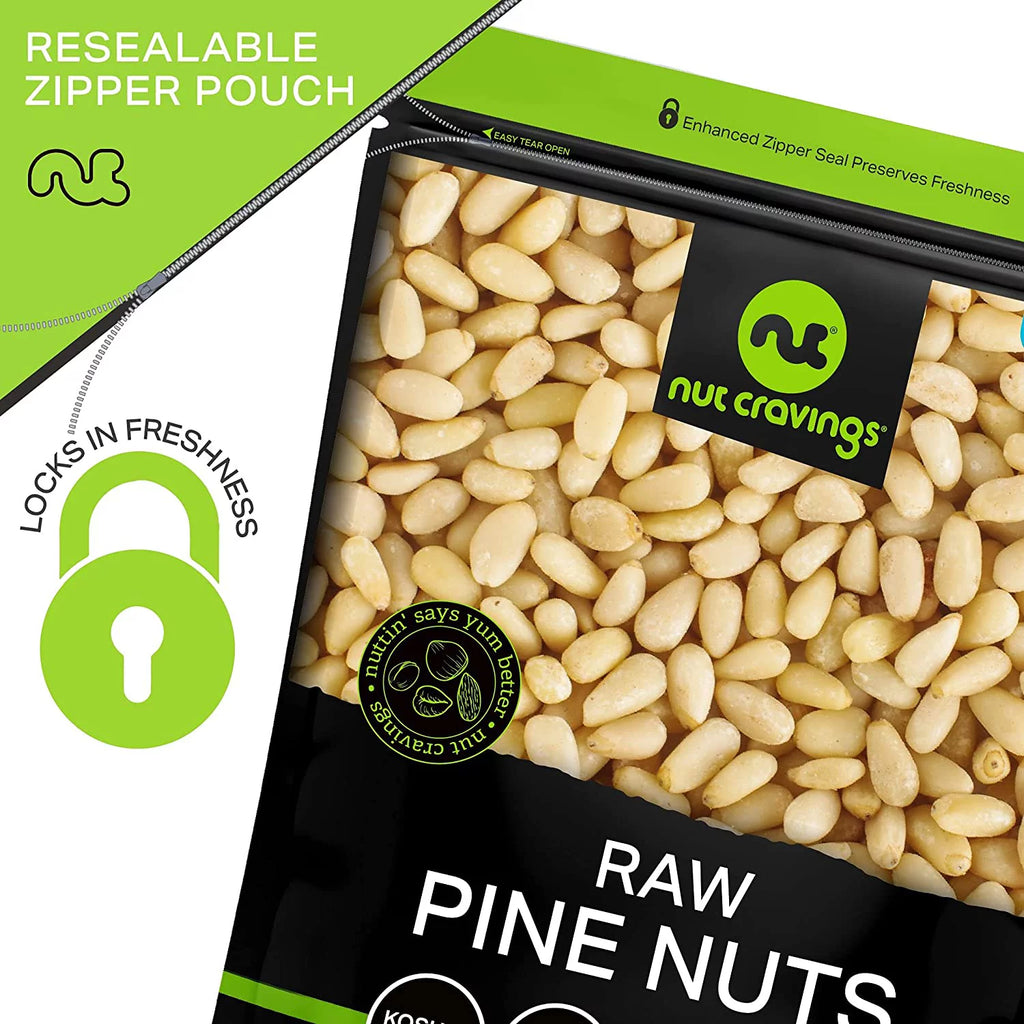 Raw Pine Nuts, Kosher, Vegan, 16oz K566