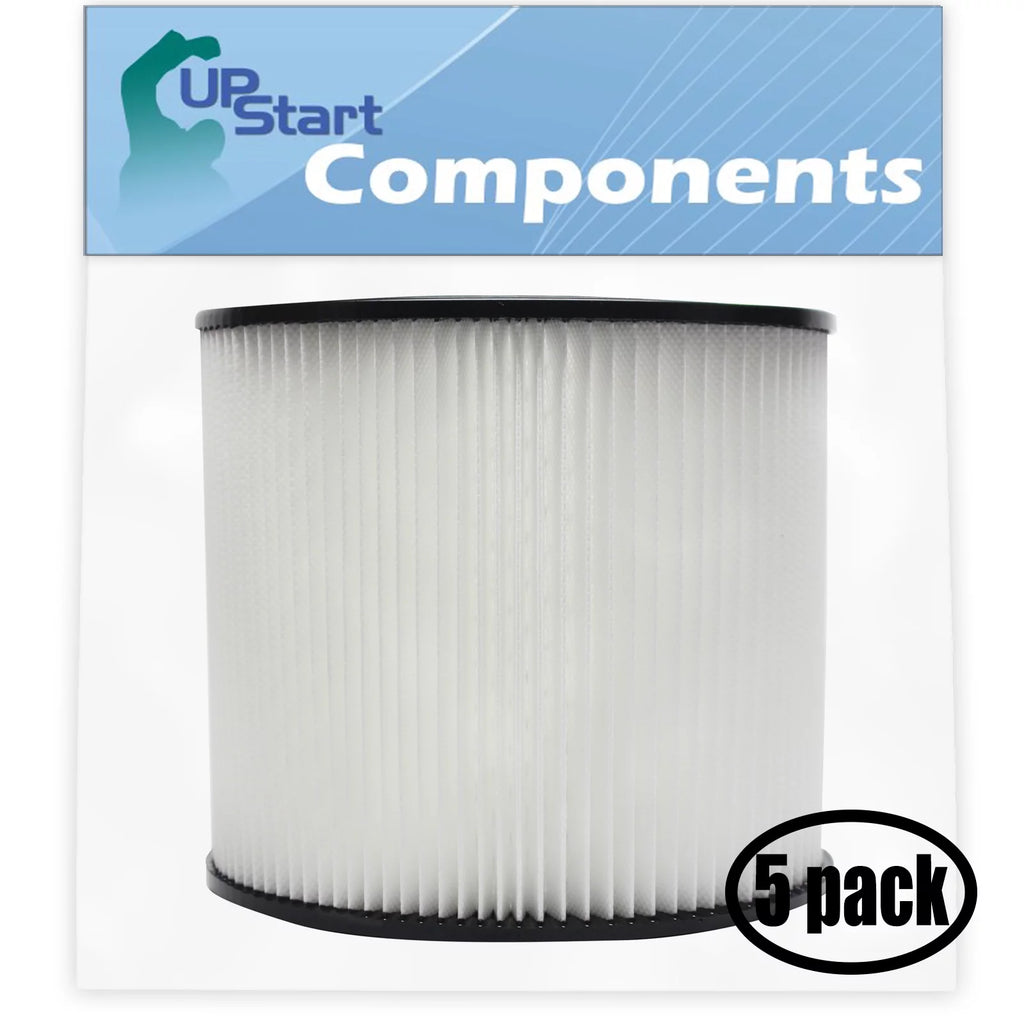 5-Pack Replacement for Shop-Vac Lowe's Wet/Dry Vac 592-10-11 Vacuum Cartridge Filter - Compatible with Shop-Vac 90304 Cartridge Filter