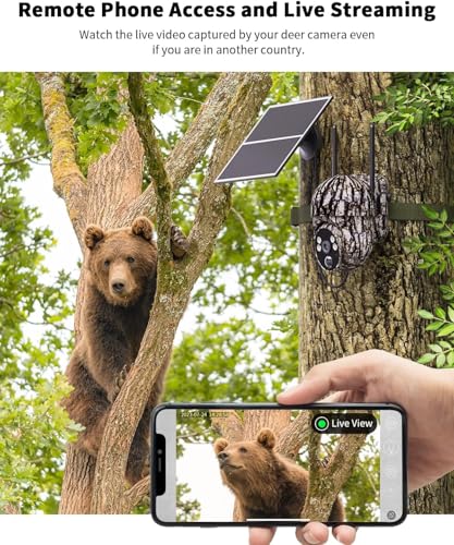 Cellular Trail Camera 4G LTE with Solar Panel, 2K Night Vision E959291