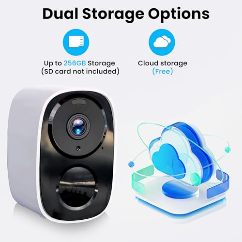 2K Wireless Outdoor Security Camera, Battery Powered, AI Motion Detection, 2-Way Talk X198