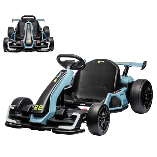 Electric Go Kart for Kids with Drift Function, Adjustable Seat, 8mph Y28704