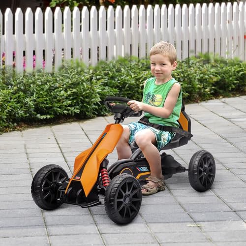 12V Electric Go Kart for Kids, Ride-On Toy with Adjustable Speed W1614