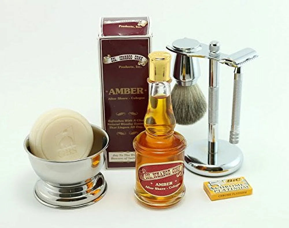 Shaving Gift Set with Merkur Long Handle 23c Safety Razor, Bowl, GBS Shaving ...