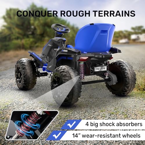 24V 4x4 Ride On Toy for Big Kids, 4x200W Motors, 5MPH, Parent Remote, Wide Seat, Green X884766
