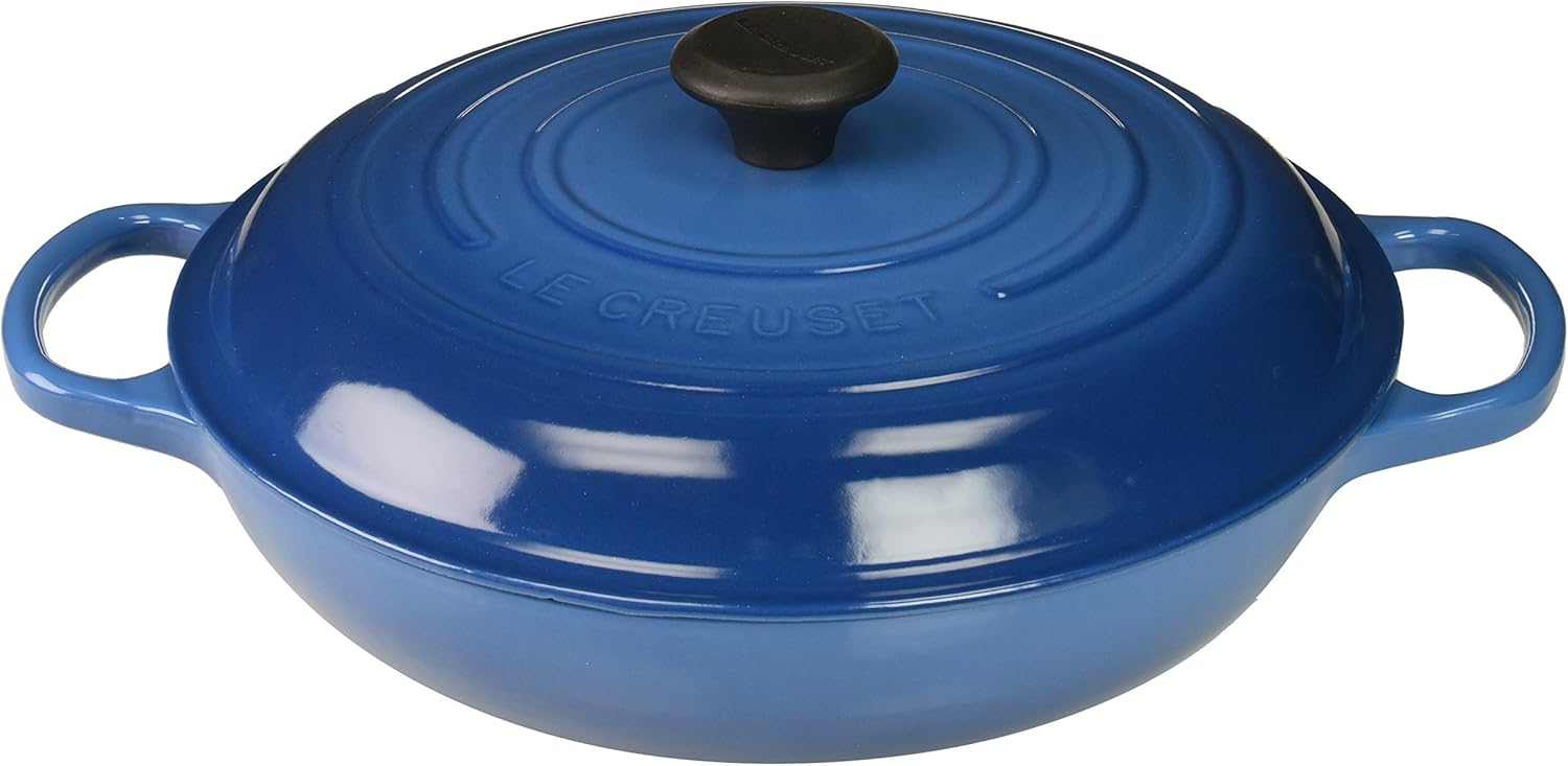 Le Creuset Enameled Cast Iron Signature Braiser, 3.5 qt., Marseille