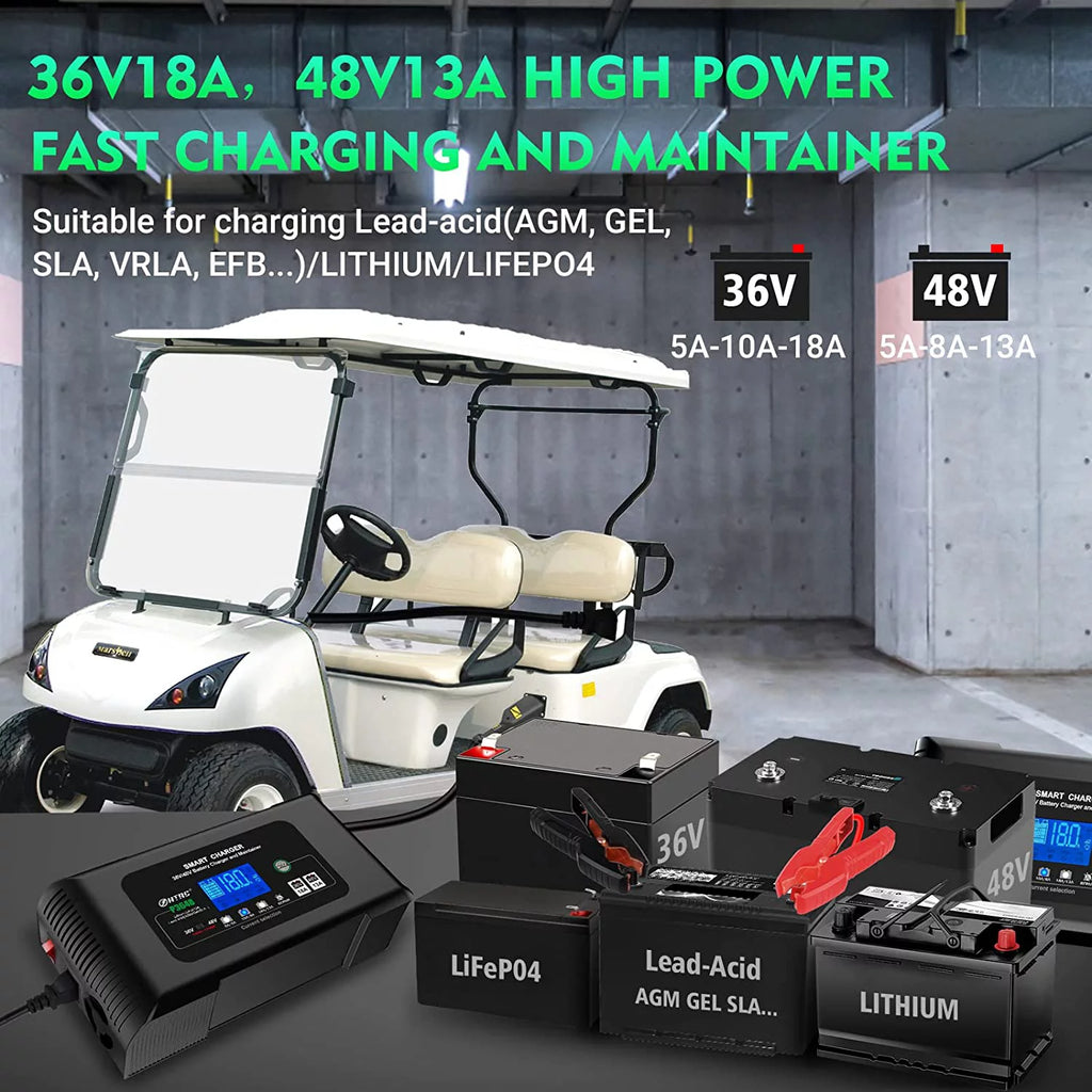 36V/48V Golf Cart Charger 18-Amp Smart Charger F5265