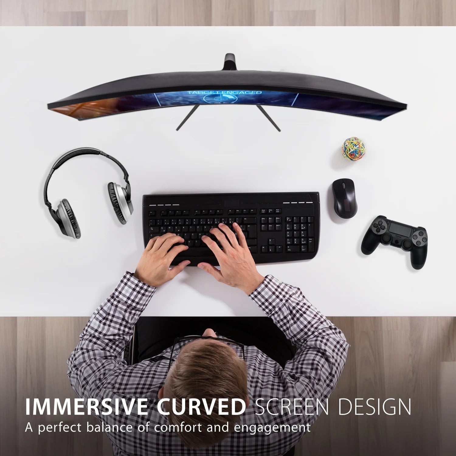 32 Inch Curved 1080p 165Hz Gaming Monitor with FreeSync and Eye Care Q4954