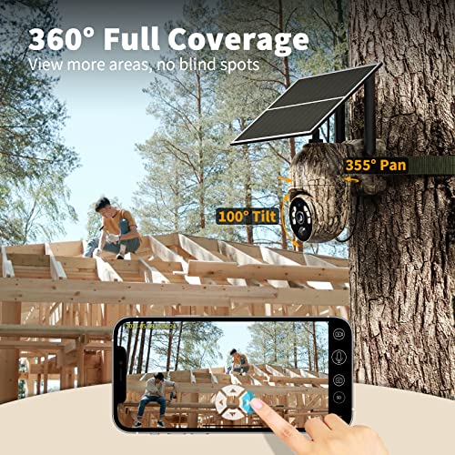 Cellular Trail Camera 4G LTE with Solar Panel, 2K Night Vision E959291