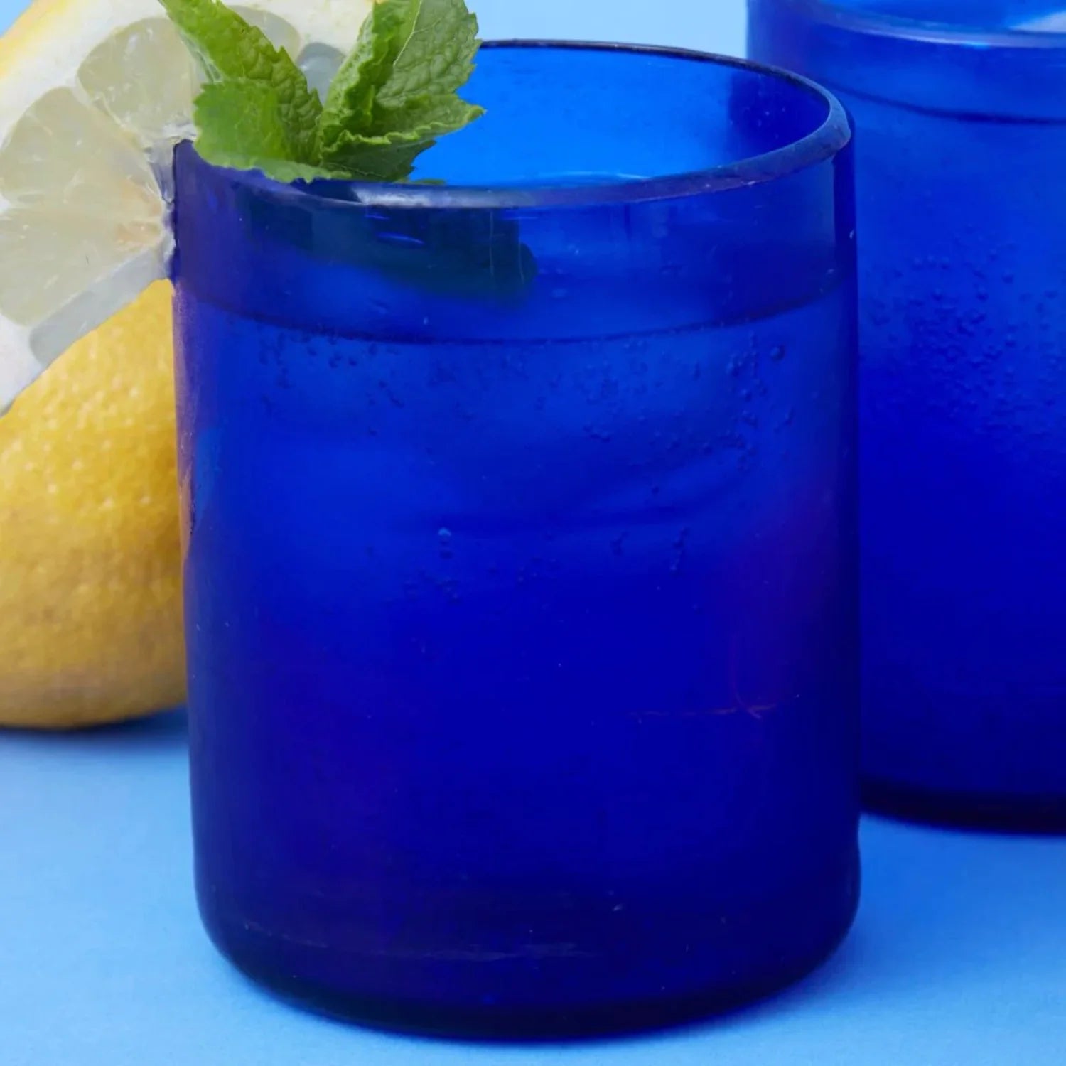 Blue Water Glasses Tumblers A7540