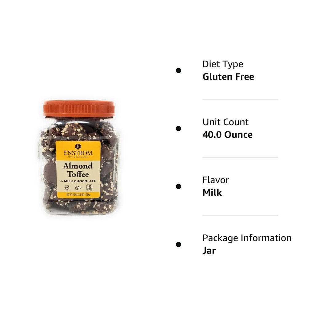 Almond Toffee Tub, Milk, 2.5 lb D50921
