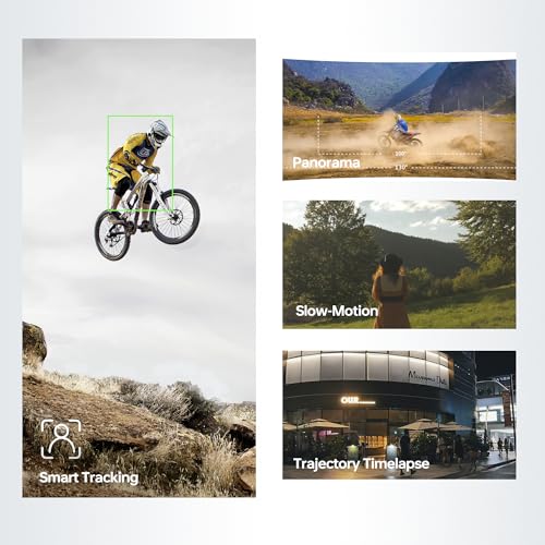 Camera with 3-Axis Gimbal, Magnetic Mount, Detachable Design for Travel Vlog F492