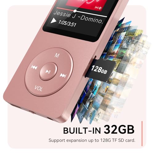 MP3 Player with Bluetooth 5.3, 1.8 Inch Screen, FM Radio, Voice Recorder O744186