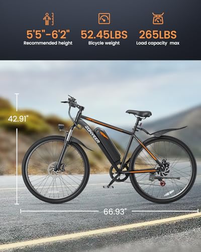 Electric Bike for Adults, 26" 500W Brushless Motor, 40 Miles Range, 7-Speed F4769