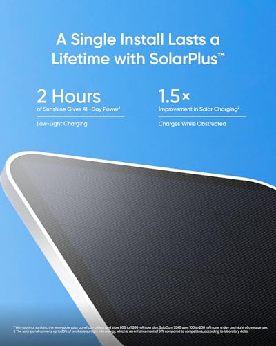 Solar Security Camera Wireless Outdoor, 360° Pan & Tilt, No Monthly Fee Z57534