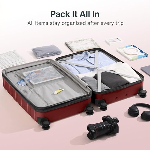3 Piece Hardside Expandable Luggage Set with TSA Lock Spinner Wheels L24758