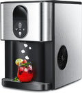 ZAFRO Countertop Nugget Ice Maker 44lbs/24H,Opal Nugget Ice Maker Machine,with Self-Cleaning Function/Silver