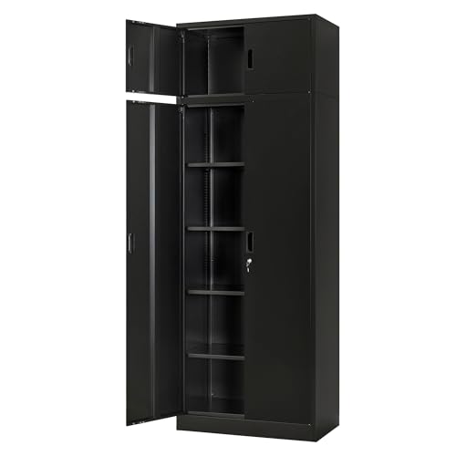 Metal Storage Cabinet with Adjustable Shelves, White M995185