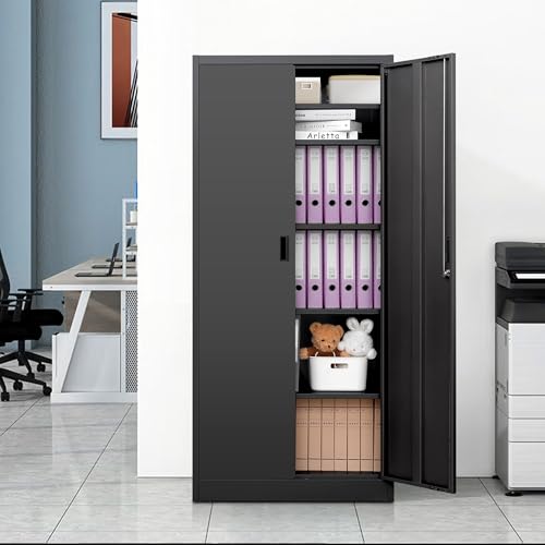 Metal Storage Cabinet with Adjustable Shelves, White M995185