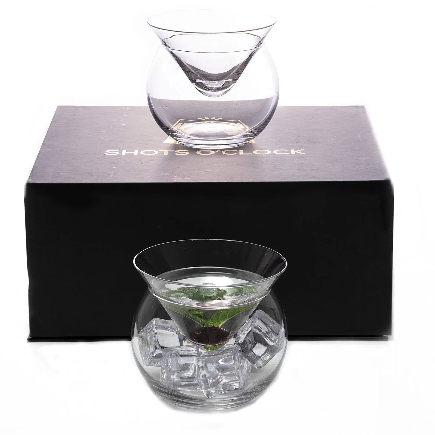 Stemless Martini Glasses with Chiller, Set of 4 A365060