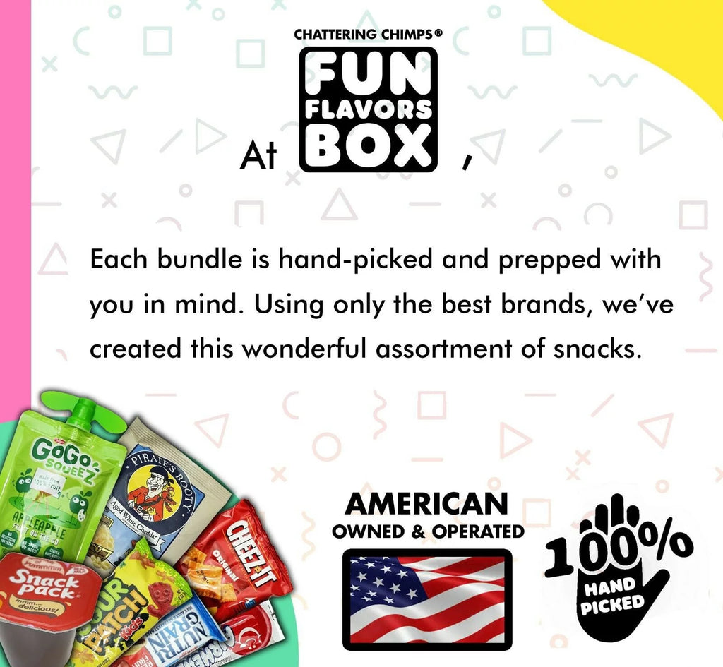 American Snack Variety Gift Box - 50 Pieces Chips, Cookies, Candy & Bars W370