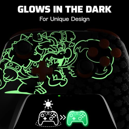 Wireless Controller for Nintendo Switch, Glows in the Dark, Rechargeable Battery E2669