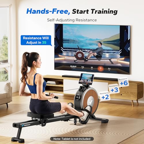 Magnetic Rowing Machine for Home, 16 Levels, Quiet Resistance, 350lbs Capacity Z5255