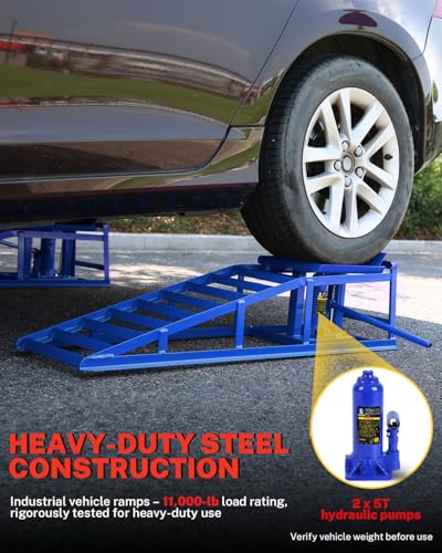 Heavy Duty Hydraulic Car Ramps for Garage Repair, 2 Pack A576884