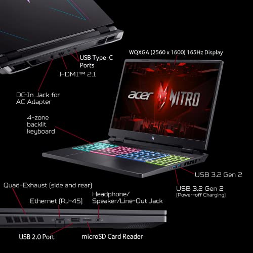 Gaming Laptop 16" 165Hz IPS, AMD Ryzen 7, RTX 4060, 16GB DDR5, 512GB SSD U256