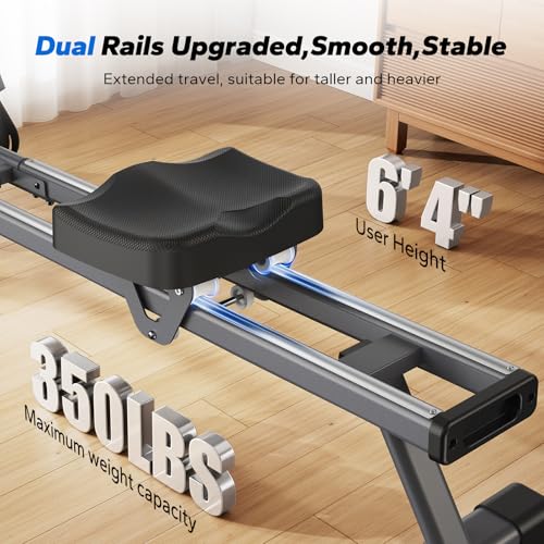 Magnetic Rowing Machine for Home, 16 Levels, Quiet Resistance, 350lbs Capacity Z5255
