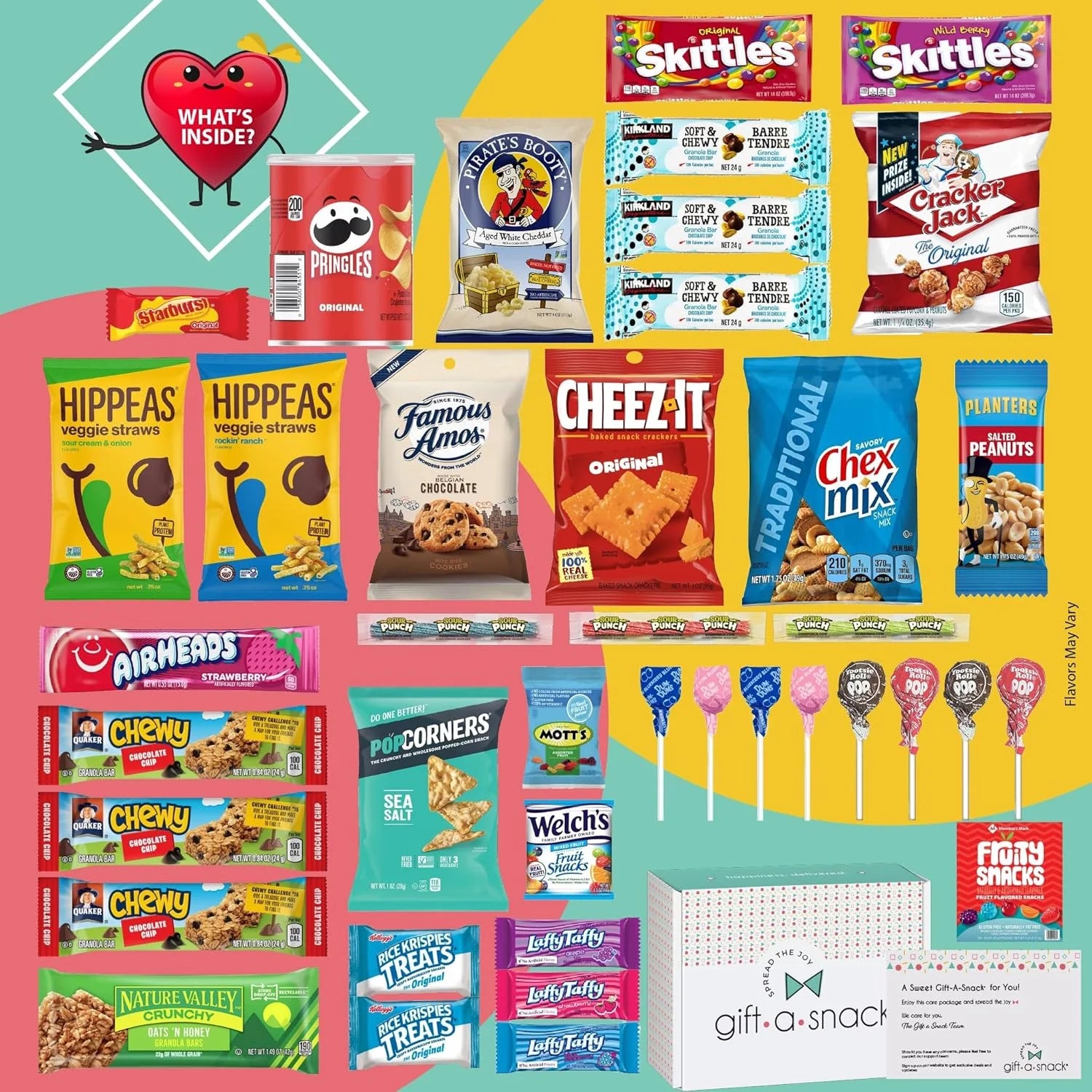 Variety Snack Box 42 Count with Chips, Crackers, Cookies & Candy Y590952