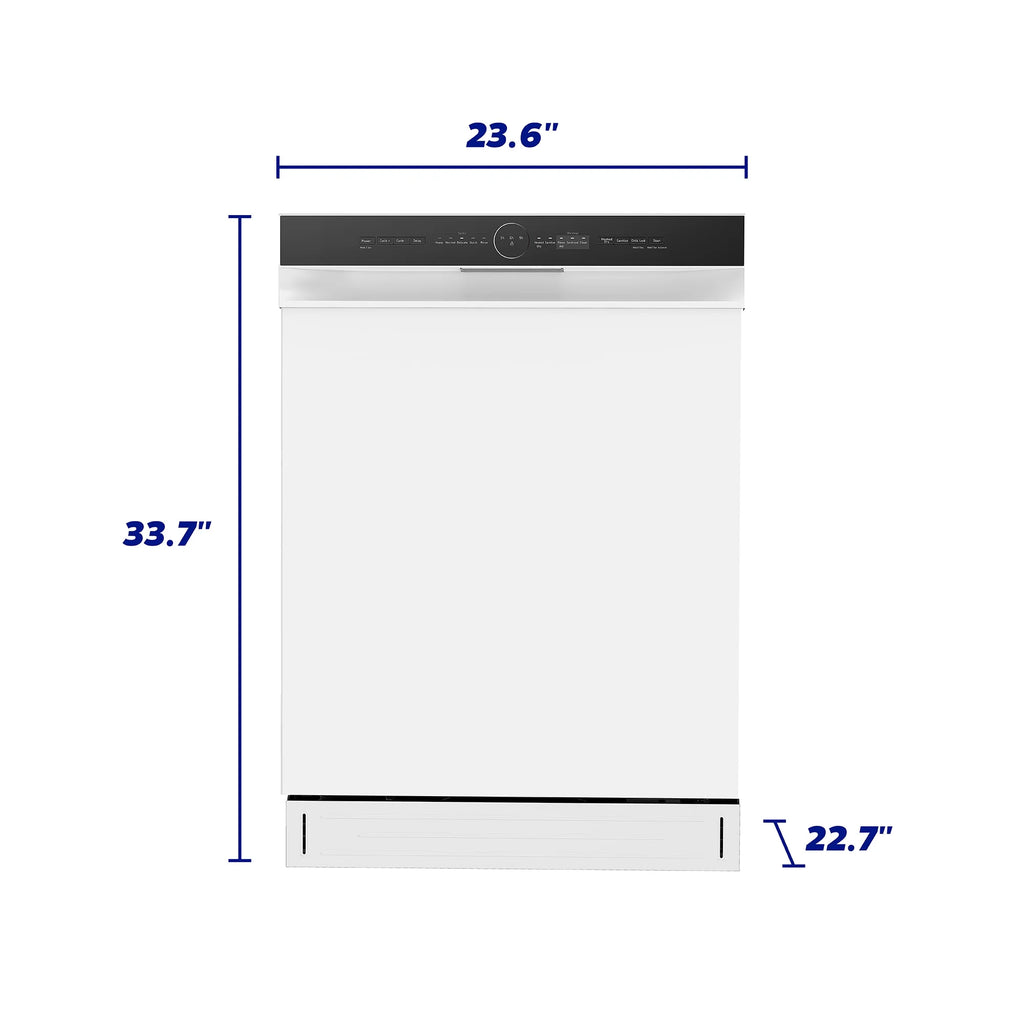 24" Front Control Built-in Dishwasher - White W8511