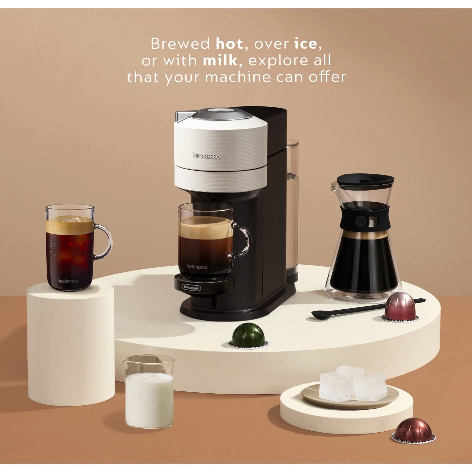 Coffee and Espresso Maker, White F327