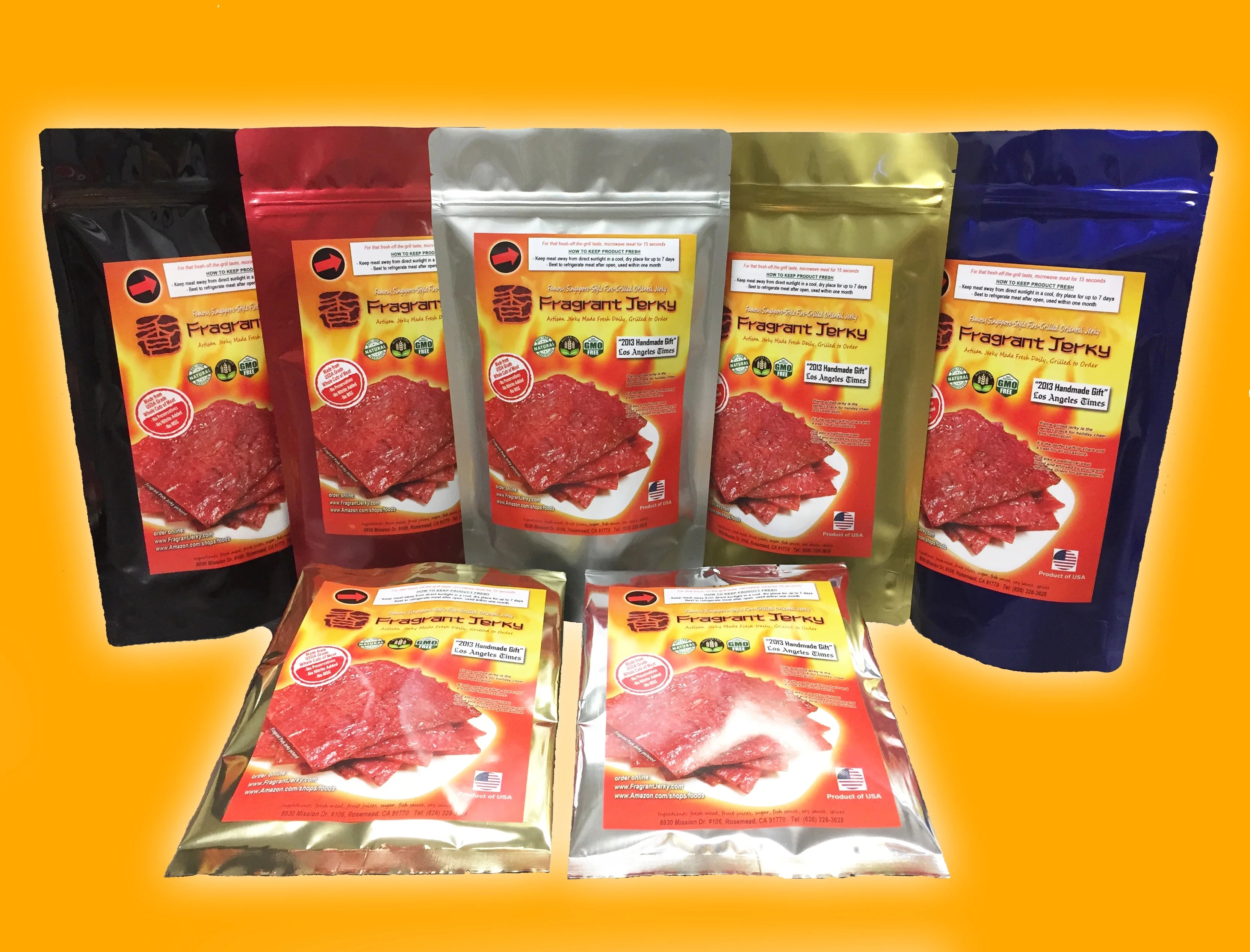 Fire-Grilled Tender Pork Jerky, Original Flavor, Medallion Shaped, 8 oz. K8253